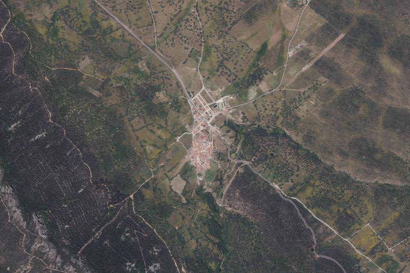 Ortofoto actual del núcleo de Higuera de Albalat