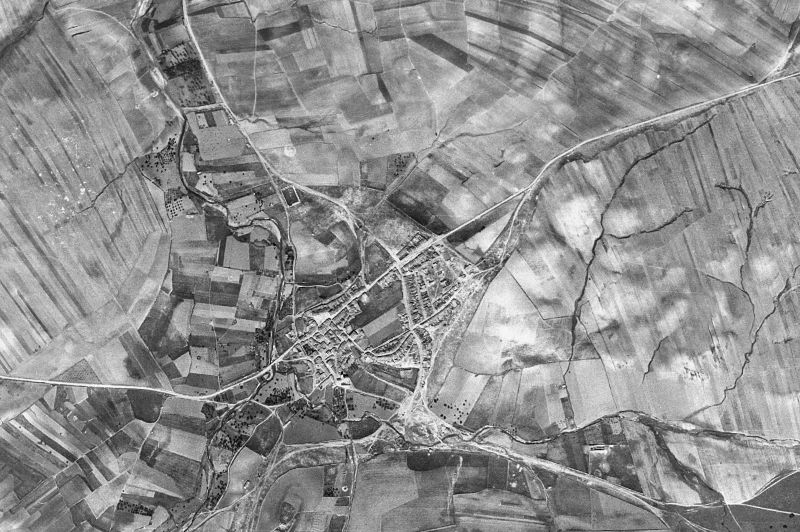 Ortofoto de 1956-1957 del núcleo de Holguera