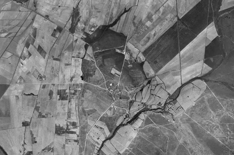 Ortofoto de 1956-1957 del núcleo de Huélaga