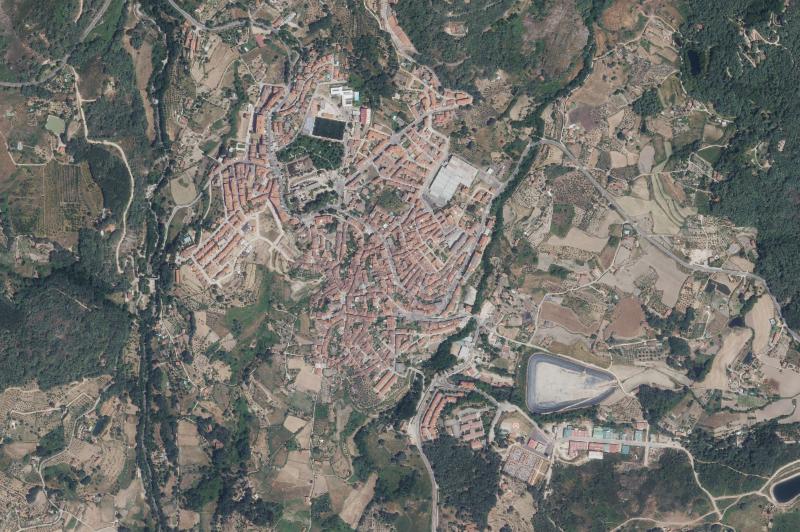 Ortofoto actual del núcleo de Jarandilla de la Vera