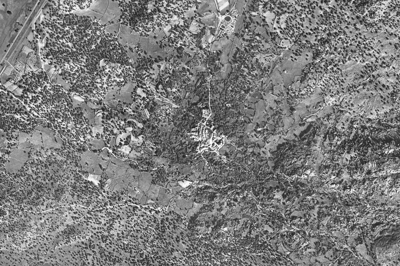 Ortofoto de 1956-1957 del núcleo de Jarilla