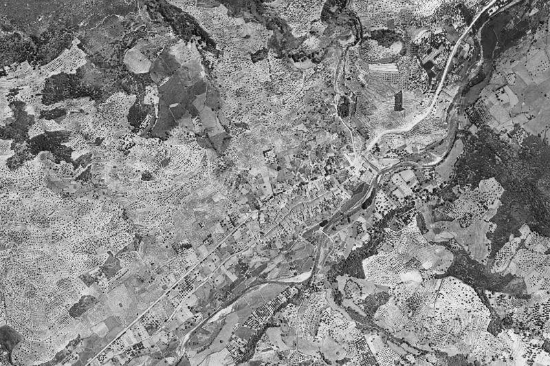 Ortofoto de 1956-1957 del núcleo de Jerte