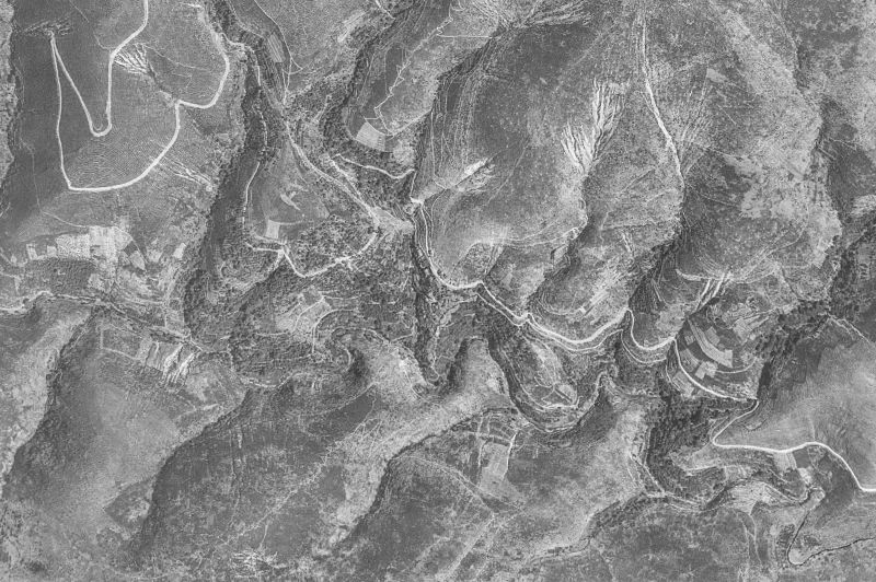Ortofoto de 1956-1957 del núcleo de Ladrillar