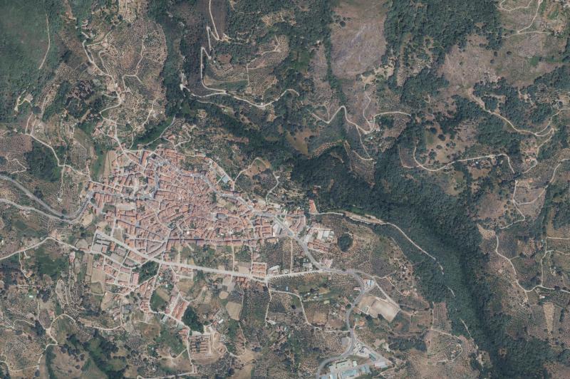 Ortofoto actual del núcleo de Losar de la Vera
