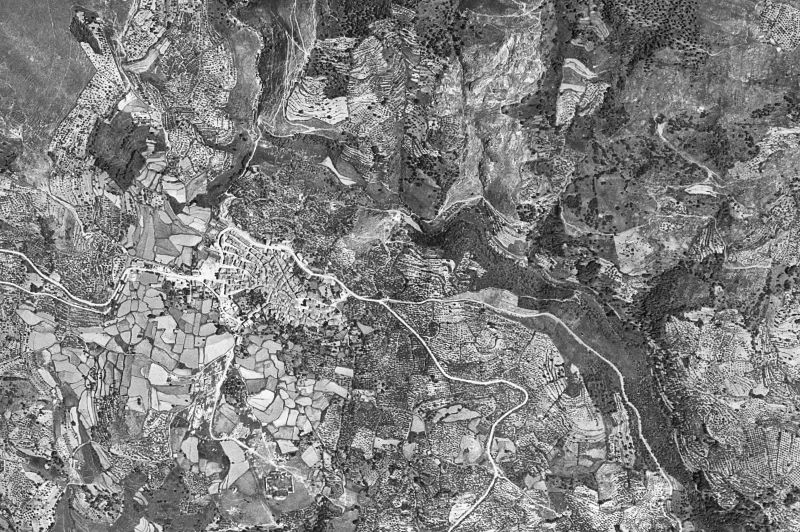 Ortofoto de 1956-1957 del núcleo de Losar de la Vera