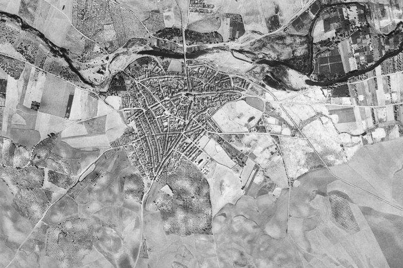 Ortofoto de 1956-1957 del núcleo de Madrigalejo