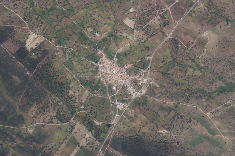 Ortofoto actual del núcleo de Mesas de Ibor