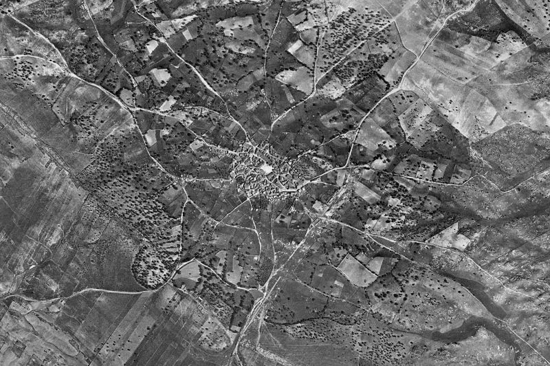 Ortofoto de 1956-1957 del núcleo de Mesas de Ibor