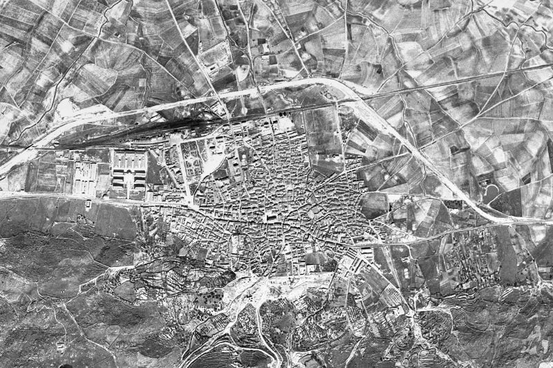 Ortofoto de 1956-1957 del núcleo de Navalmoral de la Mata