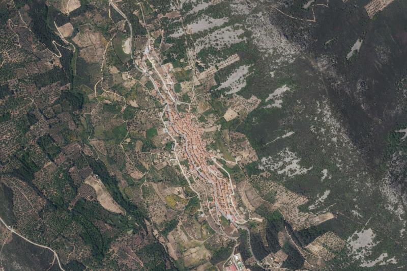 Ortofoto actual del núcleo de Navezuelas