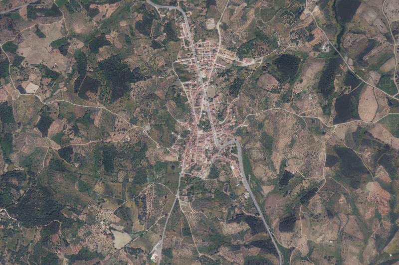 Ortofoto actual del núcleo de Perales del Puerto