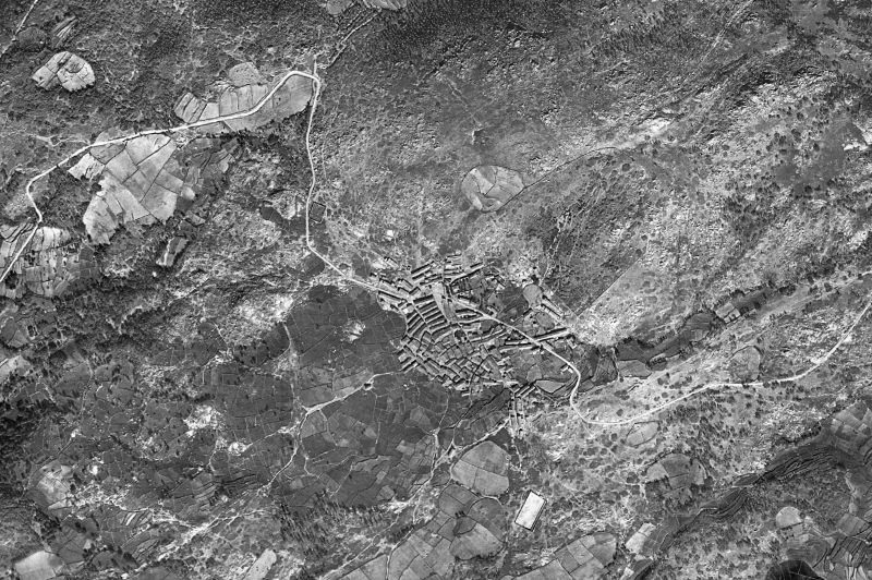 Ortofoto de 1956-1957 del núcleo de Piornal