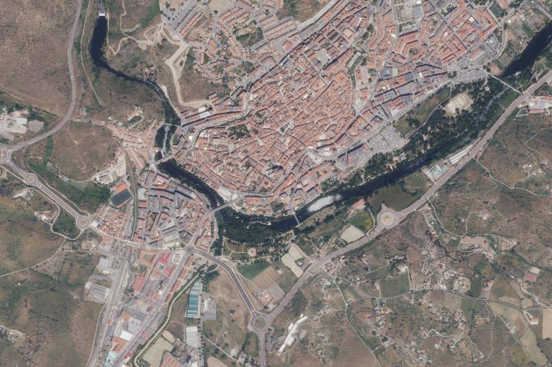Ortofoto actual del núcleo de Plasencia