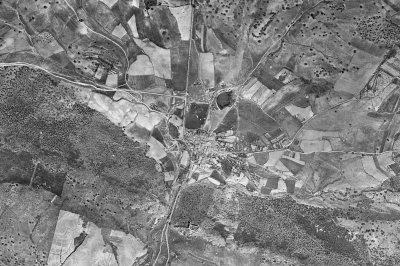 Ortofoto de 1956-1957 del núcleo de Portezuelo
