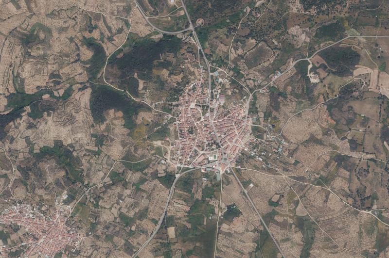 Ortofoto actual del núcleo de Pozuelo de Zarzón
