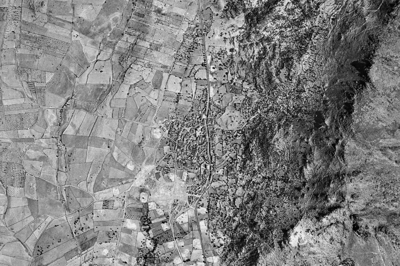 Ortofoto de 1956-1957 del núcleo de Puerto de Santa Cruz
