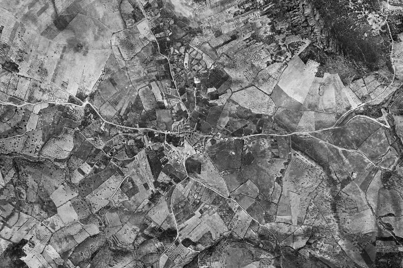 Ortofoto de 1956-1957 del núcleo de Robledollano