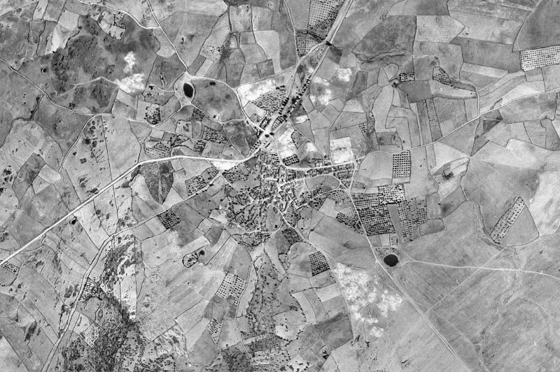 Ortofoto de 1956-1957 del núcleo de Ruanes