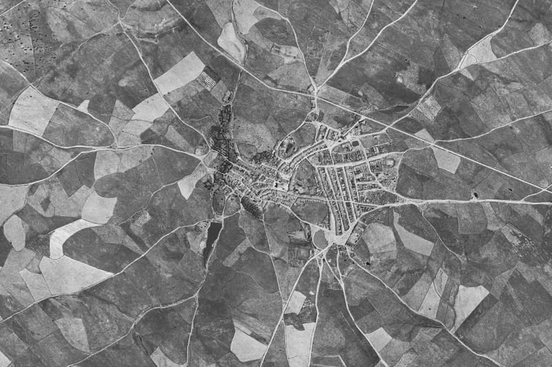 Ortofoto de 1956-1957 del núcleo de Salorino