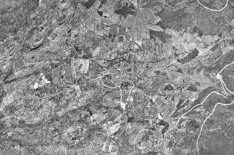 Ortofoto de 1956-1957 del núcleo de San Martín de Trevejo