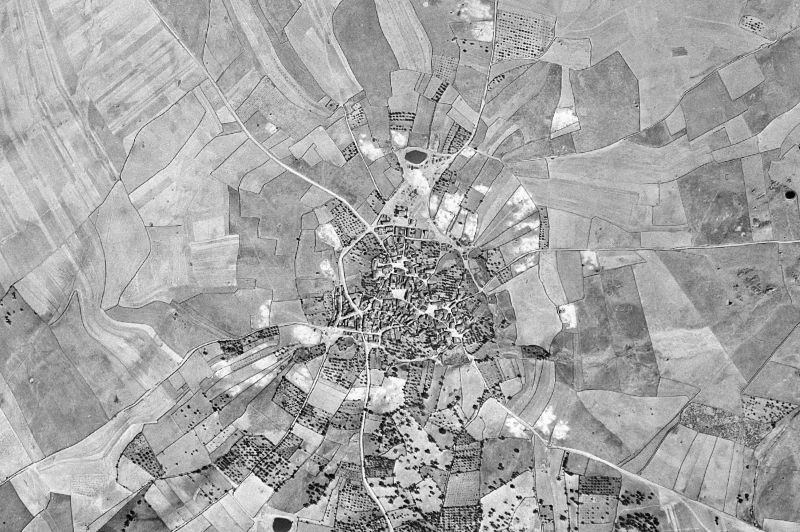 Ortofoto de 1956-1957 del núcleo de Santa Ana