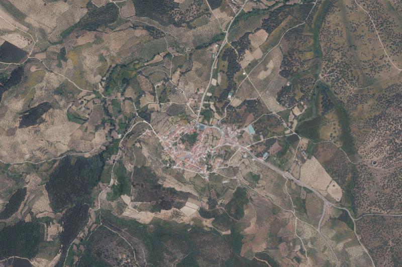 Ortofoto actual del núcleo de Santa Cruz de Paniagua