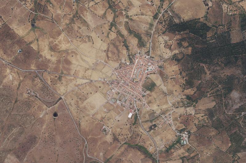 Ortofoto actual del núcleo de Santiago de Alcántara