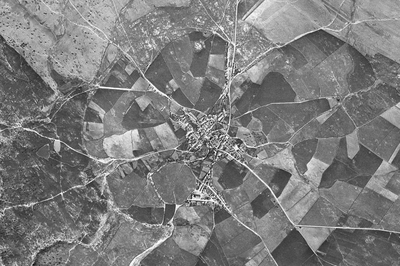 Ortofoto de 1956-1957 del núcleo de Santiago del Campo