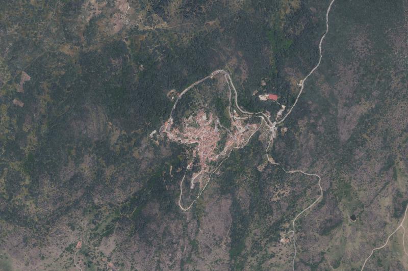 Ortofoto actual del núcleo de Santibáñez el Alto