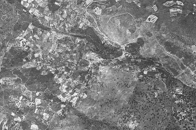 Ortofoto de 1956-1957 del núcleo de Segura de Toro