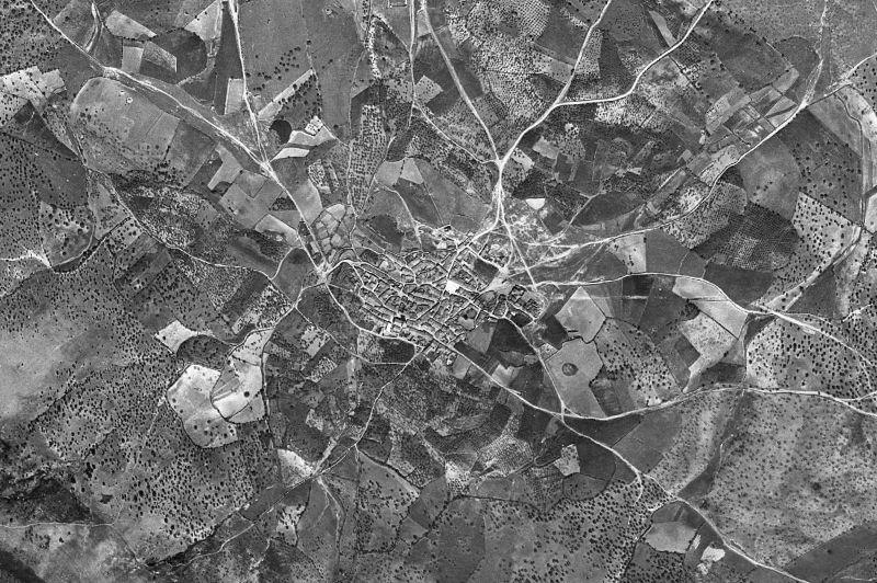 Ortofoto de 1956-1957 del núcleo de Serrejón