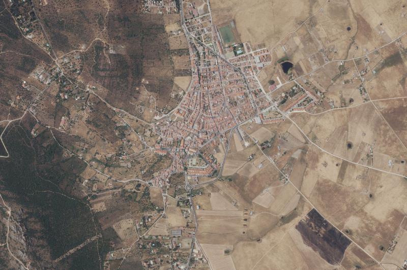 Ortofoto actual del núcleo de Sierra de Fuentes