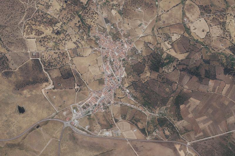 Ortofoto actual del núcleo de Talaván
