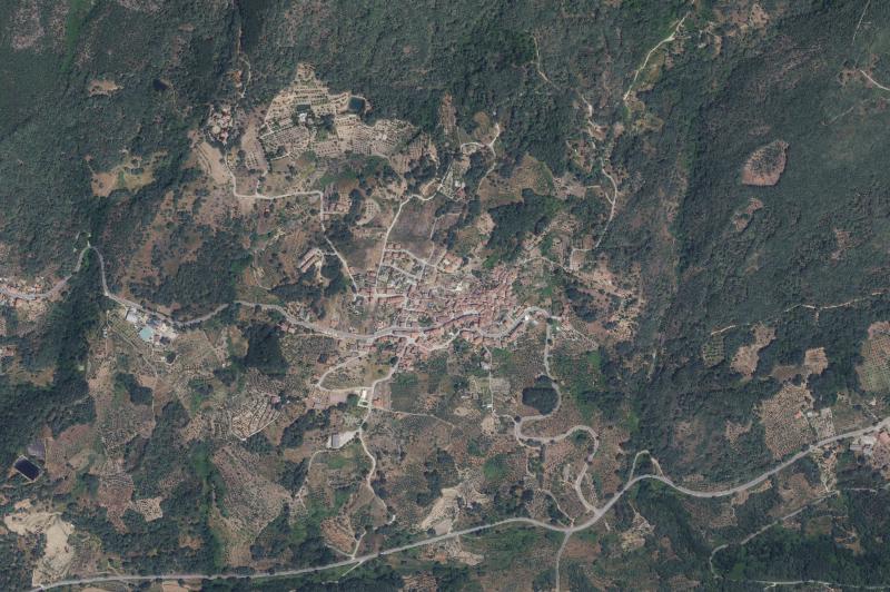 Ortofoto actual del núcleo de Talaveruela de la Vera