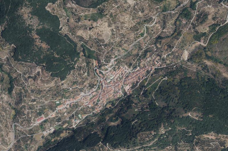 Ortofoto actual del núcleo de Tornavacas