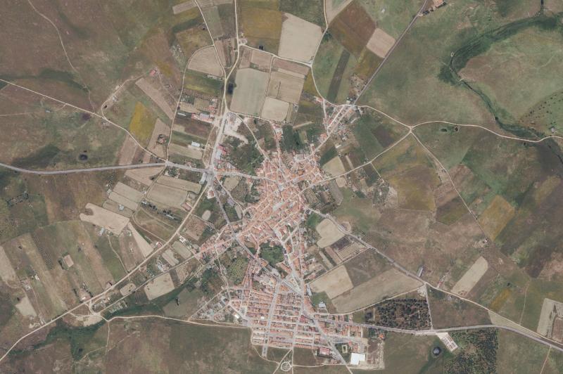 Ortofoto actual del núcleo de Torrecillas de la Tiesa