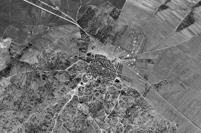 Ortofoto de 1956-1957 del núcleo de Torrequemada