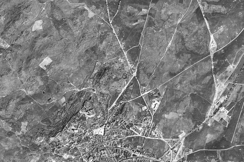 Ortofoto de 1956-1957 del núcleo de Trujillo