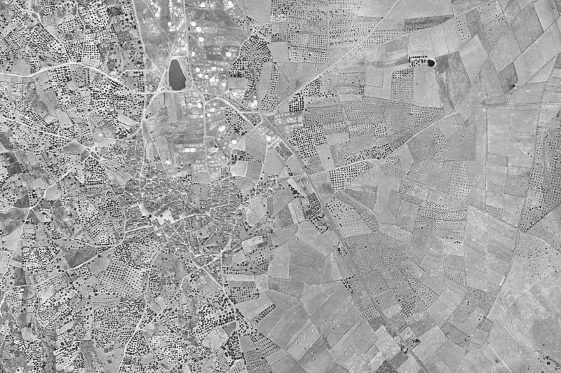 Ortofoto de 1956-1957 del núcleo de Valdefuentes