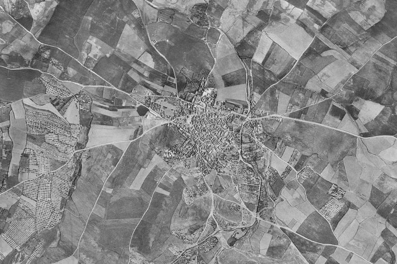 Ortofoto de 1956-1957 del núcleo de Valdelacasa de Tajo