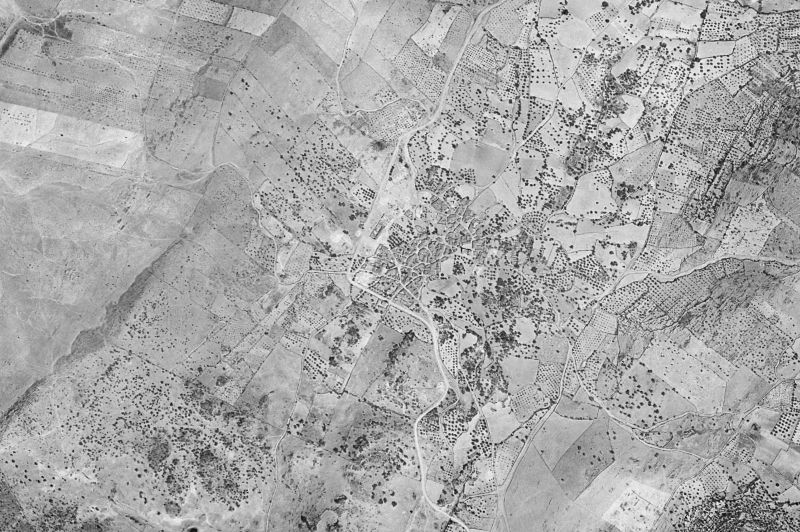 Ortofoto de 1956-1957 del núcleo de Valdemorales