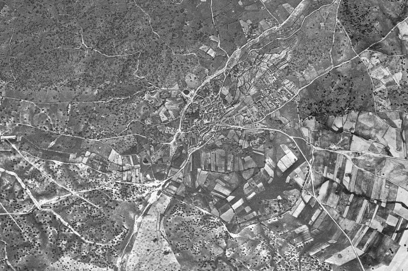 Ortofoto de 1956-1957 del núcleo de Valdeobispo