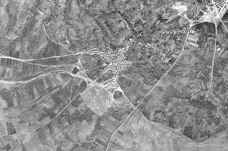 Ortofoto de 1956-1957 del núcleo de Villa del Campo