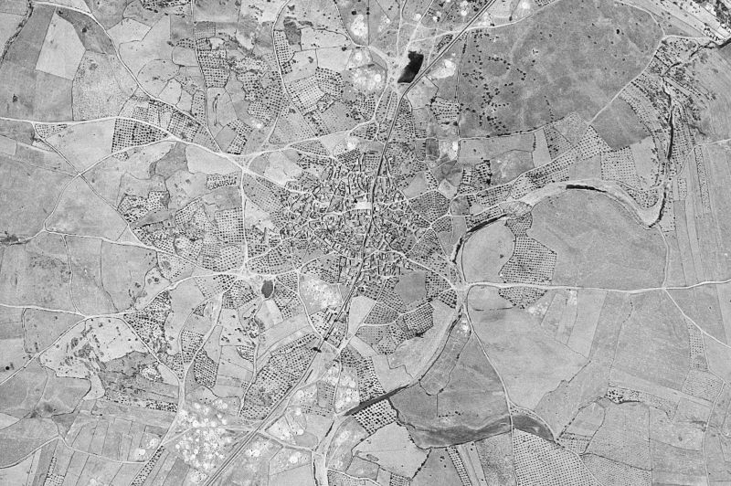 Ortofoto de 1956-1957 del núcleo de Villamesías