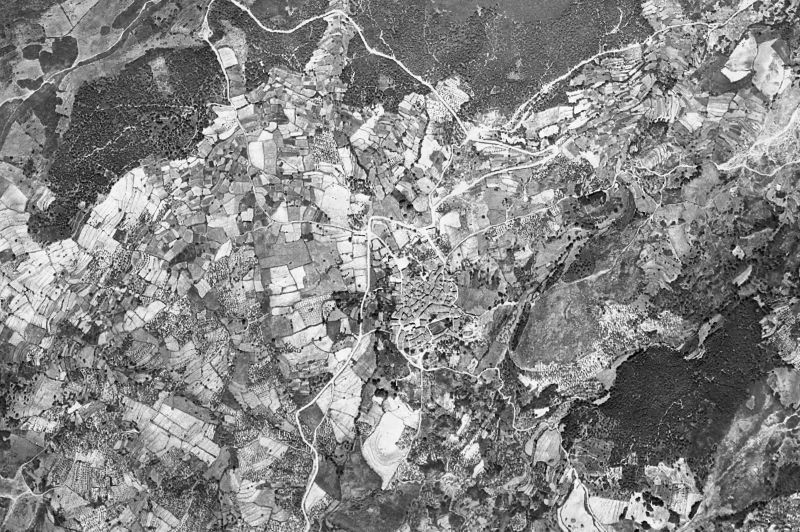 Ortofoto de 1956-1957 del núcleo de Villamiel
