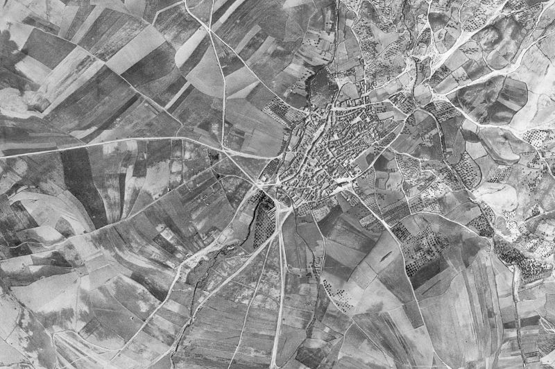 Ortofoto de 1956-1957 del núcleo de Villar del Pedroso