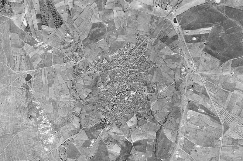 Ortofoto de 1956-1957 del núcleo de Zorita