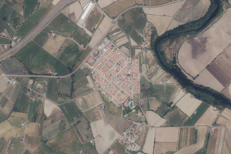 Ortofoto actual del núcleo de Alagón del Río