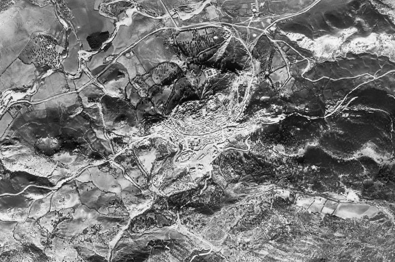 Ortofoto de 1956-1957 del núcleo de Alcalá de los Gazules
