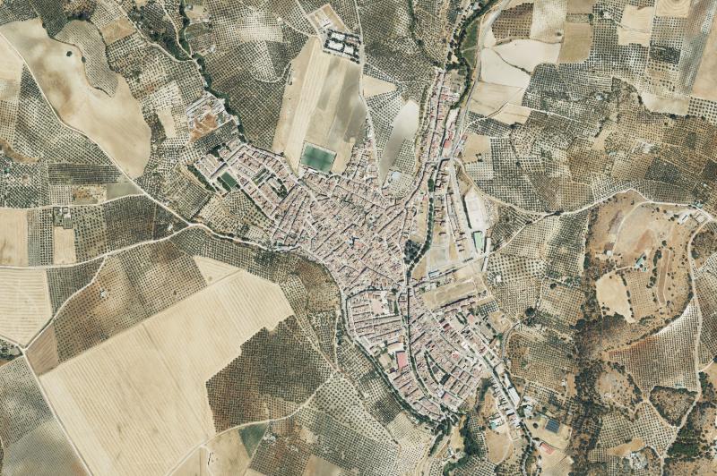 Ortofoto actual del núcleo de Alcalá del Valle